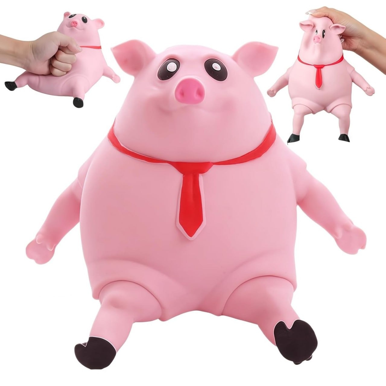 Pink squishy pig toy